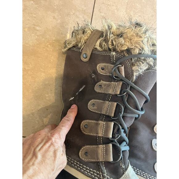 Sorel Joan of Artic Waterproof Snow Boots Women 8 Vegan Faux Fur Lace Up Boots - Picture 15 of 15